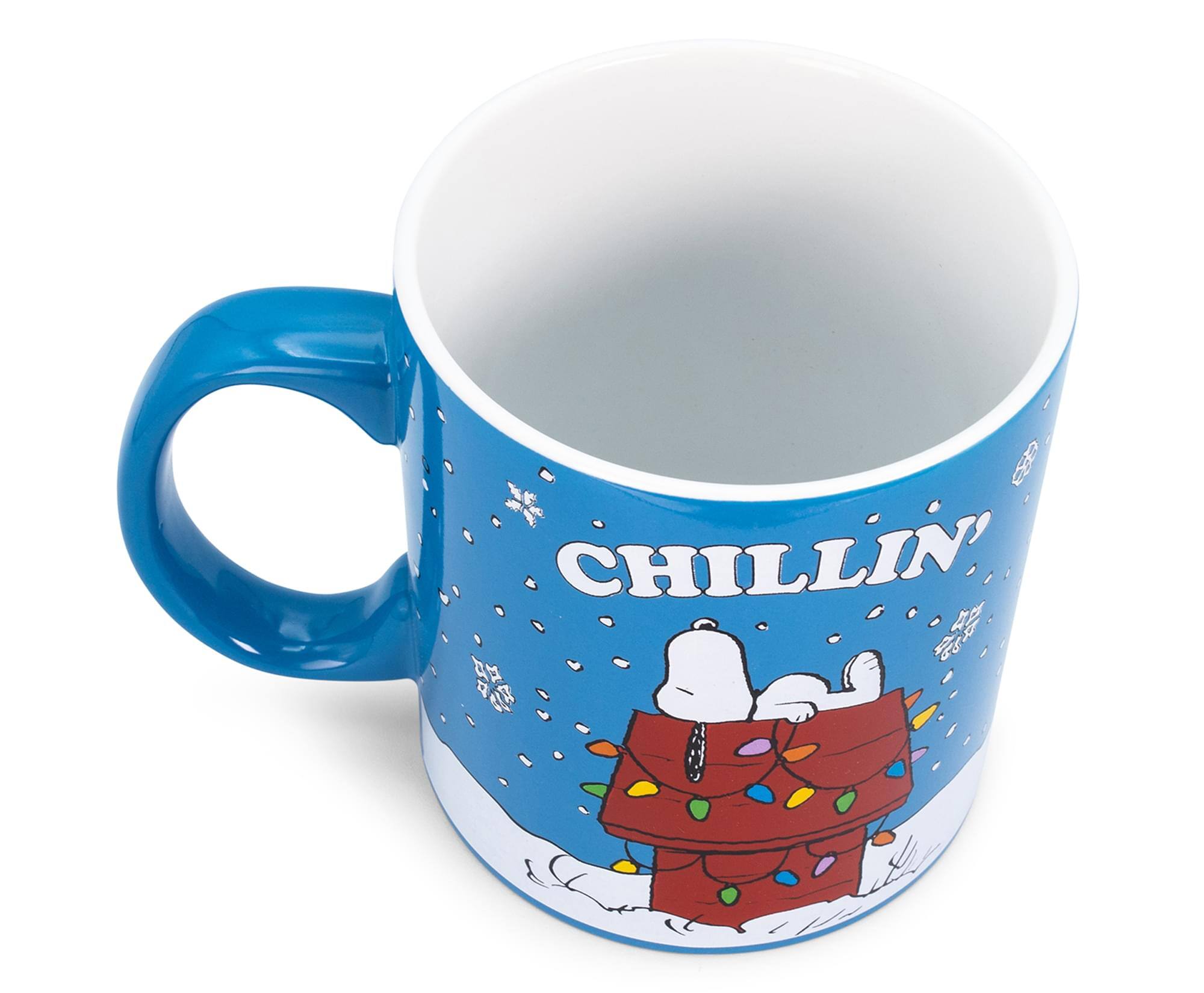 Alt View 1. Silver Buffalo - Peanuts Snoopy "Chillin" Ceramic Mug | Holds 20 Ounces - Blue.
