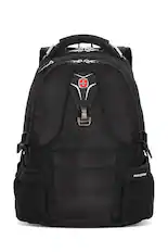 Front. SwissGear - ScanSmart Laptop Backpack - Black.
