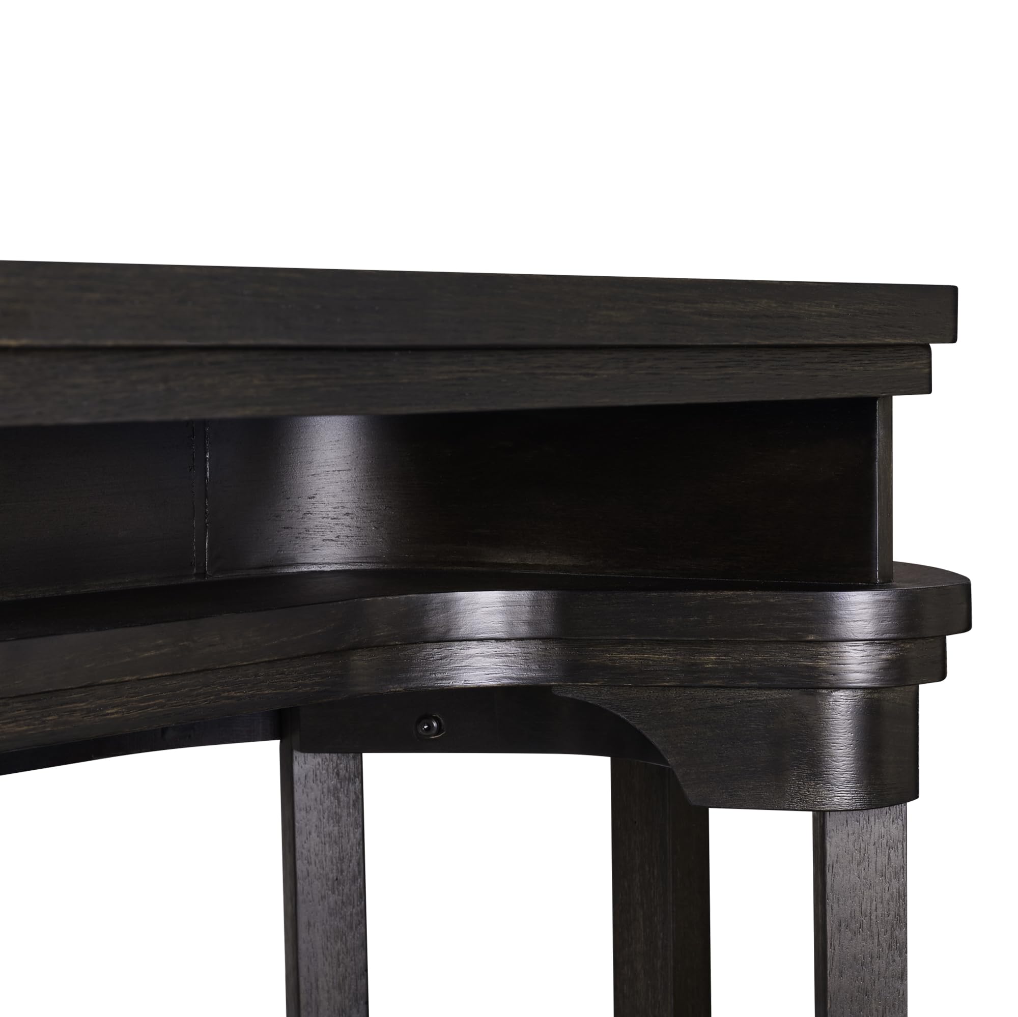 Alt View 6. Liberty Furniture Industries - Living Room Console Bar Table - AC USB Charging Station - Peppercorn Oak Wood - Peppercorn.