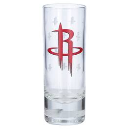 Logo Brands - Houston Rockets 2.5oz. Satin-Etched Tall Shot Glass - Multicolor