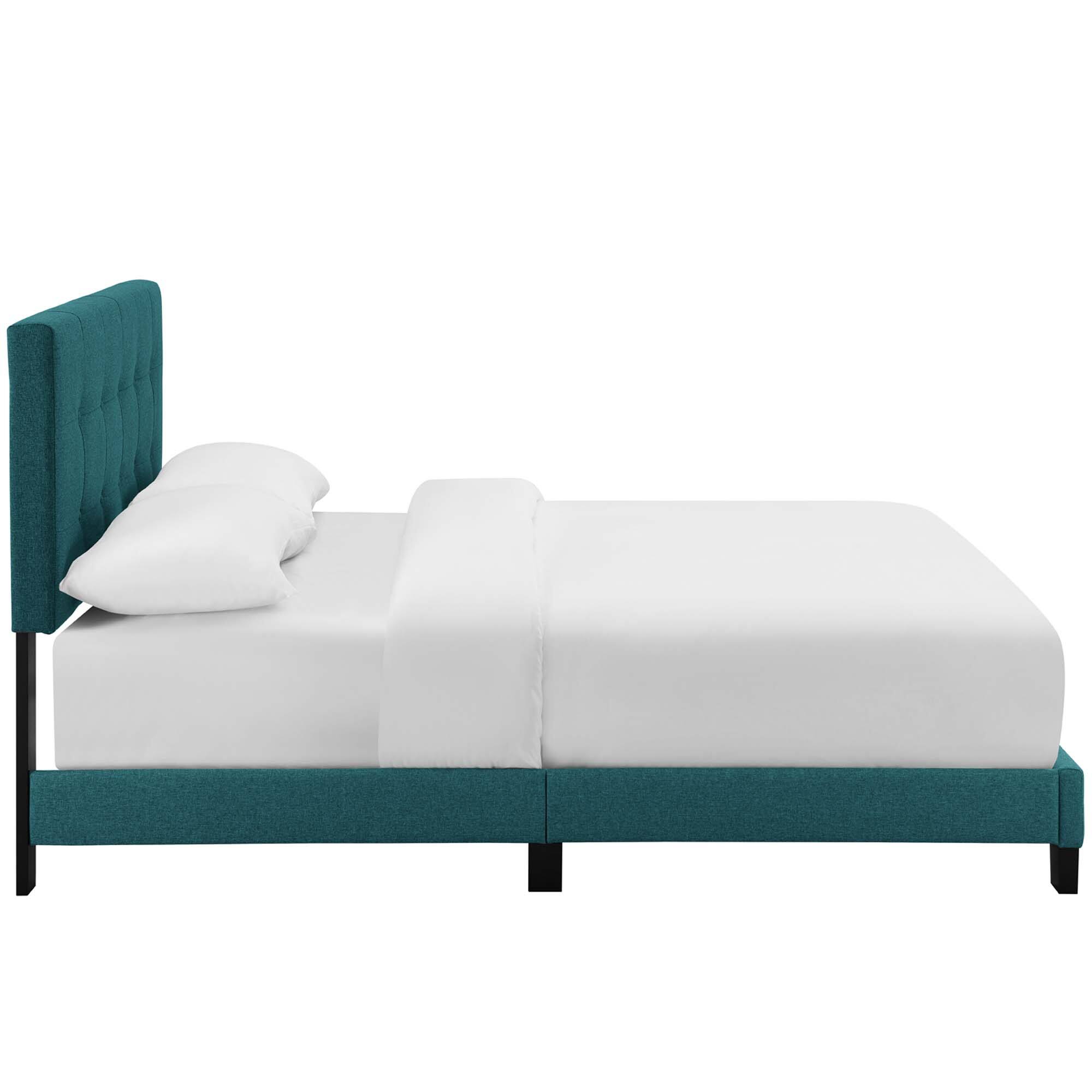 Alt View 1. Modway - Celine Channel Tufted Performance Velvet Full Bed - Blue.