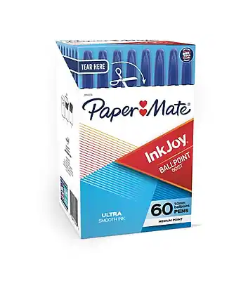 Paper Mate InkJoy Ballpoint 50ST Ultra Smooth Ink 10mm Ballpoint 60 Pens Medium Point