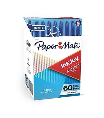 Paper Mate InkJoy Ballpoint 50ST Ultra Smooth Ink 10mm Ballpoint 60 Pens Medium Point