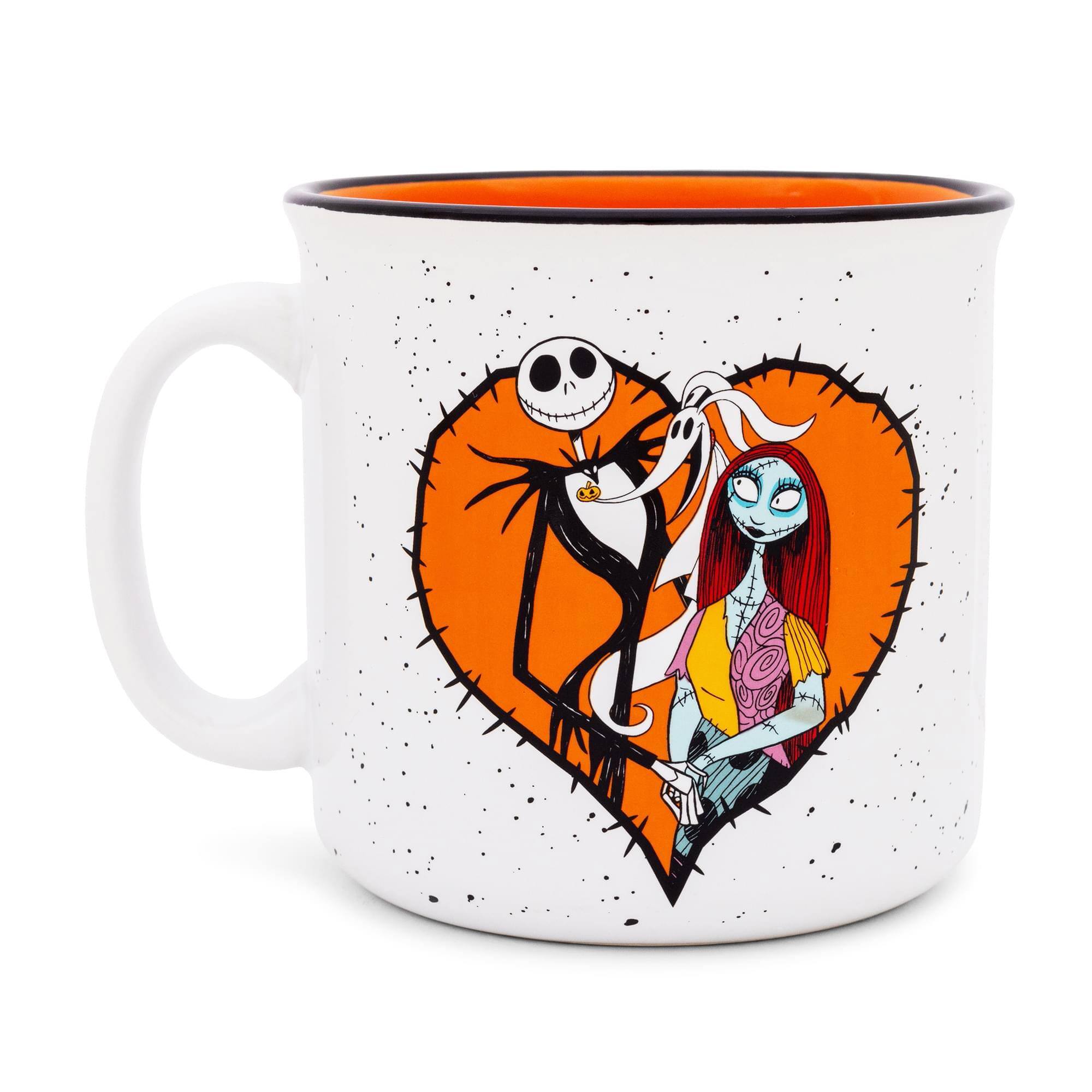 Alt View 1. Disney - Disney The Nightmare Before Christmas Jack, Zero, and Sally 20-Ounce Camper Mug - White.