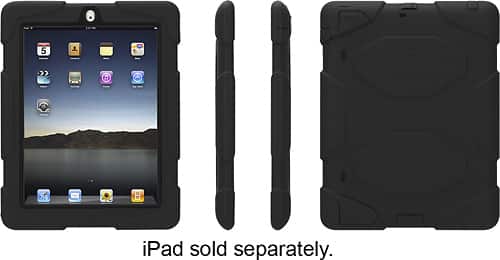 Front. Griffin - Survivor Case for Apple® iPad® 2nd-, 3rd- and 4th-Generation - Black.