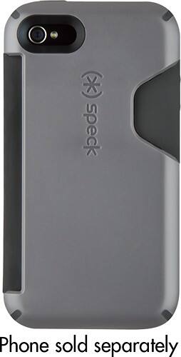Front Standard. Speck - Candyshell Card Case for Apple® iPhone® 4 - NightDrive Gray.