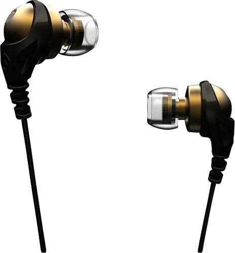 Front Standard. Altec Lansing - BackBeat Earbud Headphones - Black/Gold.