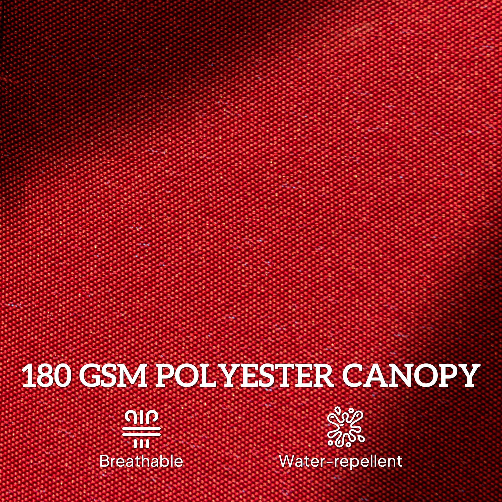 180 GSM POLYESTER CANOPY  
Breathable  
Water-repellent