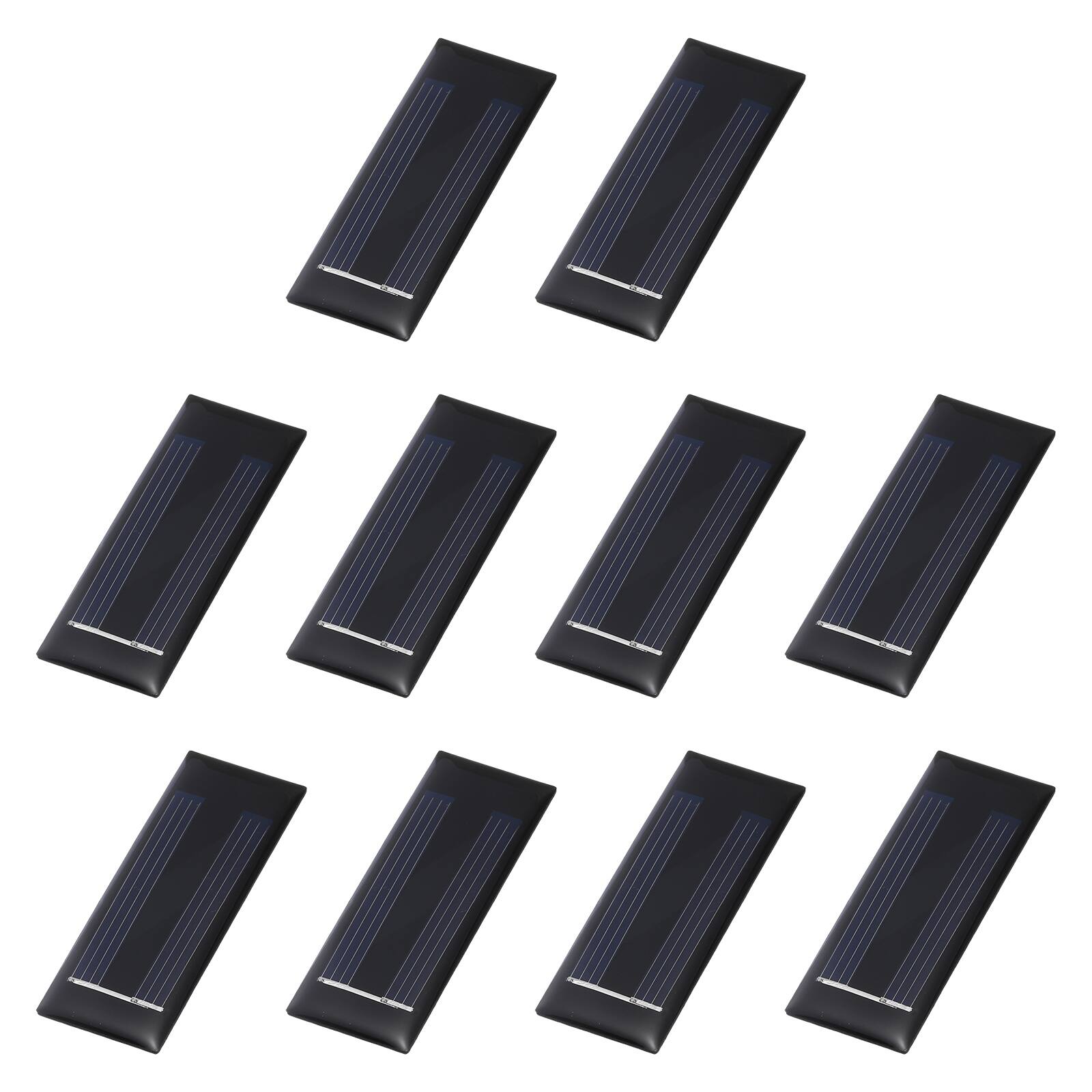 Unique Bargains - 10pcs 1V 0.05W 50mA Mini Solar Panels, Small Solar PV Cells for DIY Electric Toy Materials Kits - Black