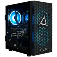 CLX - SET Gaming Desktop - AMD Ryzen 5 9600X - 32GB DDR5 5600 Memory - GeForce RTX 4060 - 1TB NVMe M.2 SSD - Black - Front_Zoom