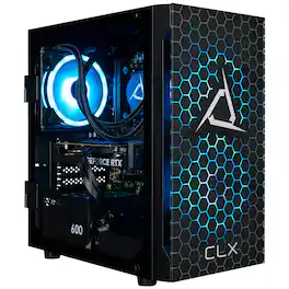 CLX - SET Gaming Desktop - AMD Ryzen 5 9600X - 32GB DDR5 5600 Memory - GeForce RTX 4060 - 1TB NVMe M.2 SSD - Black