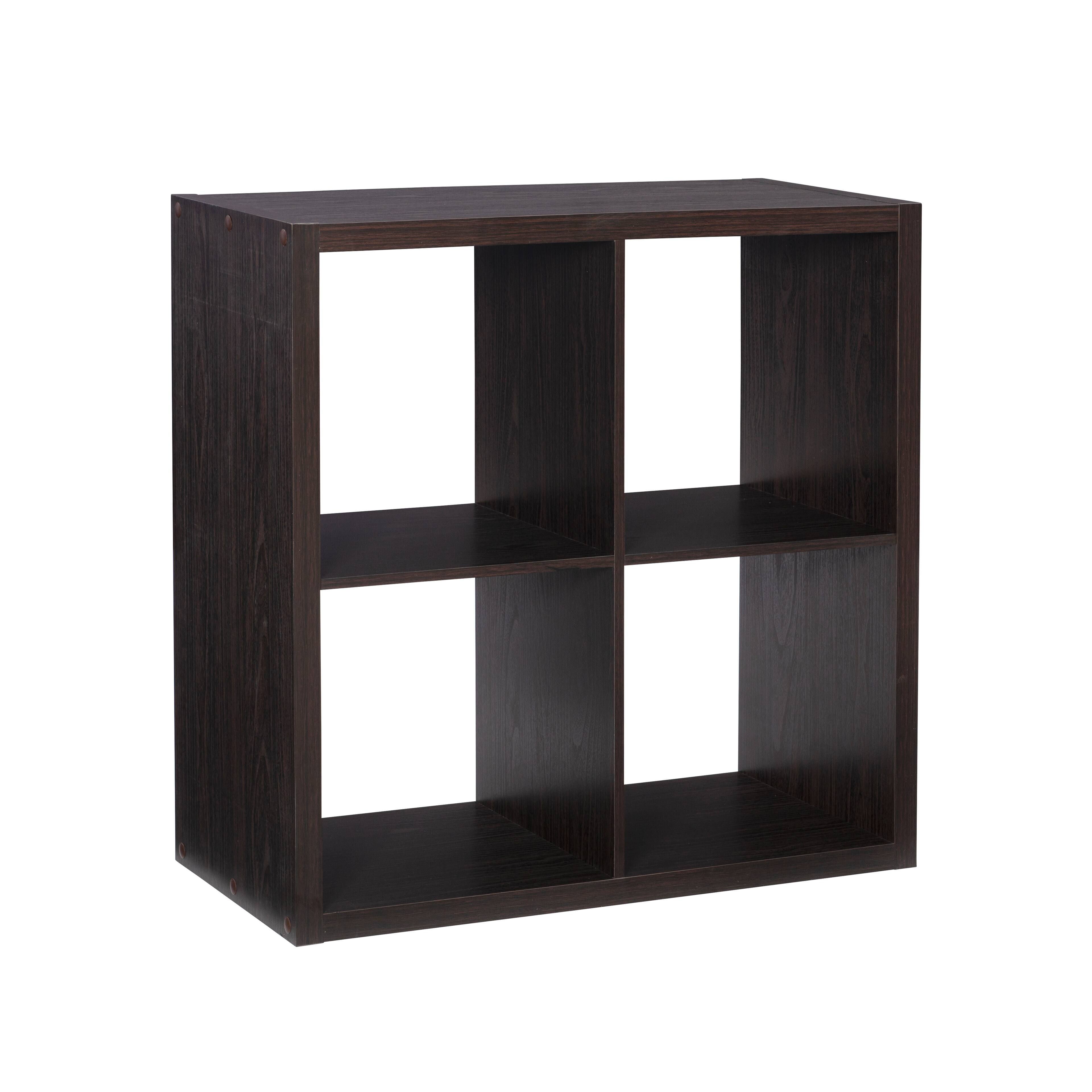 Front. Linon Home Décor - Chabis 4-Cubby Storage Cabinet - Espresso.