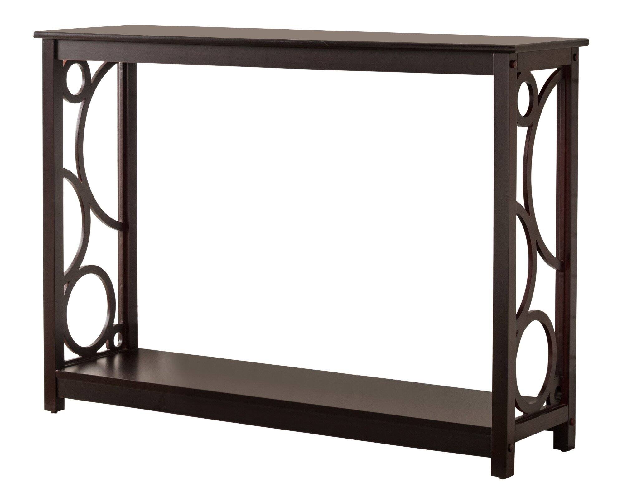 Alt View 1. Kings Brand Furniture - Kings Brand Furniture Stodart Wood Entryway Sofa Console Table with Storage Shelf for Hallway, Foyer, Living Room - Dark Red.