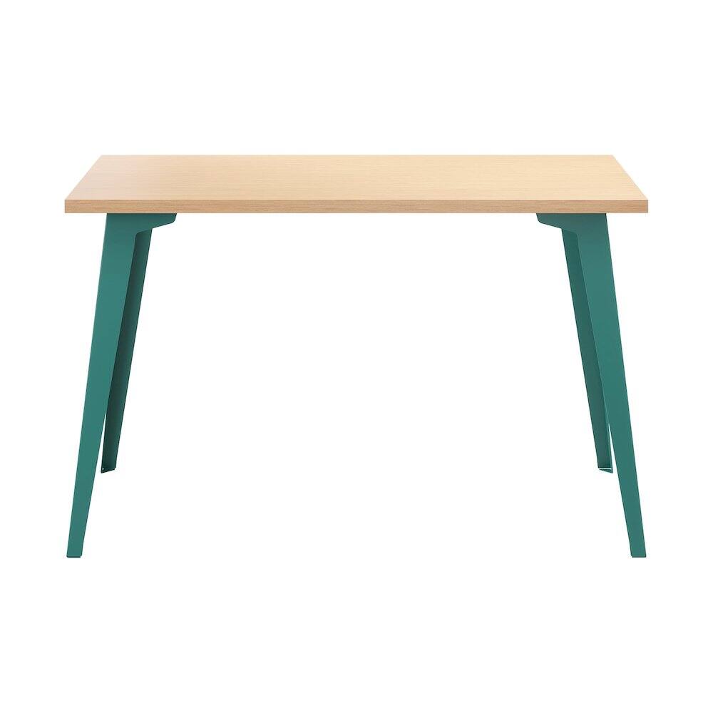 Alt View 1. Orison - Orison Office 24x48 Mid Century Modern Desk, Teal / Platinum Oak - Green.
