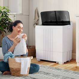 Freestanding Portable Washing Machine Washer with Built-in Drain Pump 1-Piece