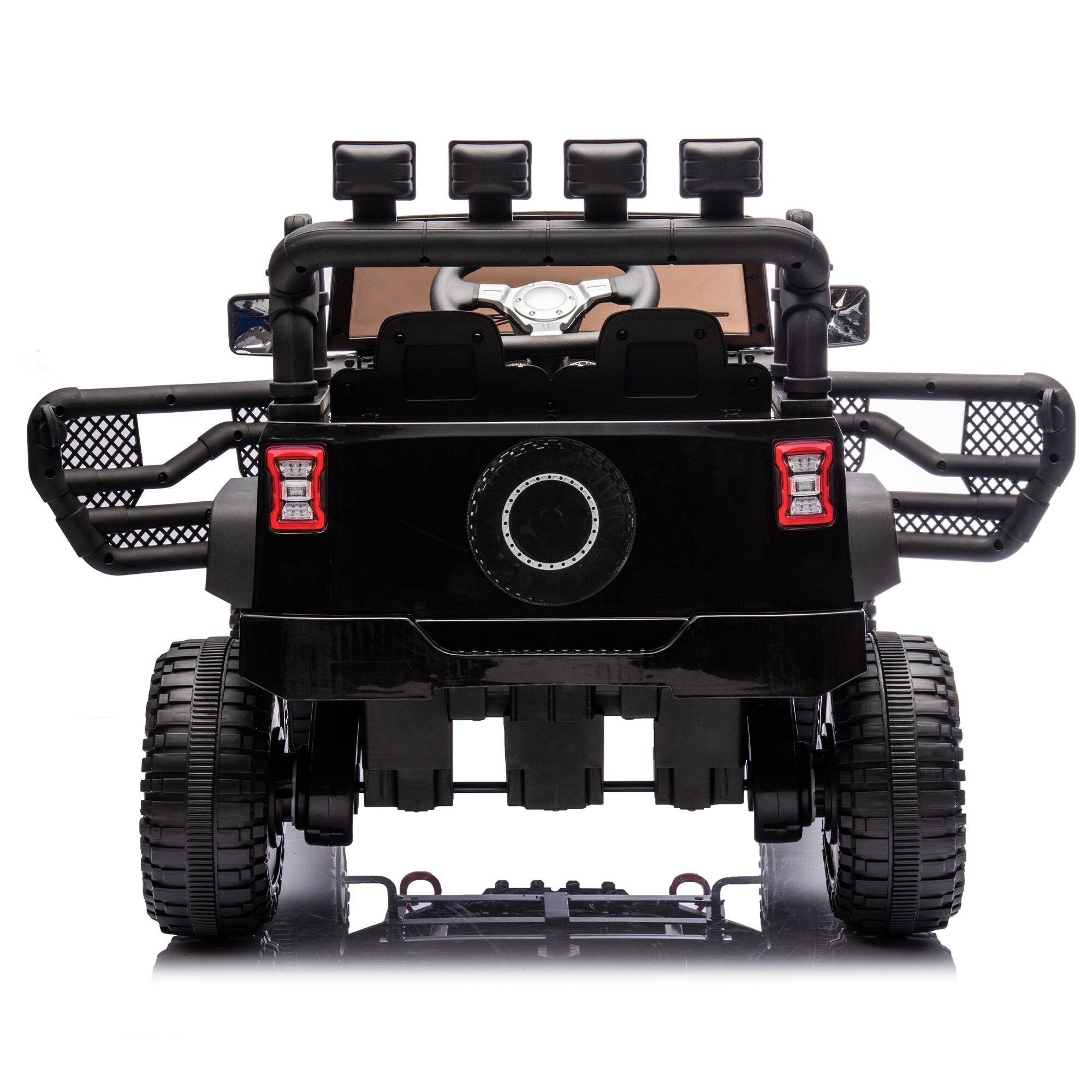 Alt View 2. Boyel Living - 3+ Black 24V Kids Ride On UTV with Parents Remote Control 4Wheel Shock Absorption - black.