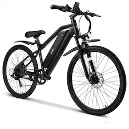 SWFT - EDGE Electric Mountain Bike w/44-Mile Range, 20 MPH Top Speed & 350W Motor - Black