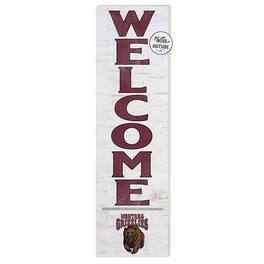 Jardine - Montana Grizzlies 10'' x 35'' Indoor/Outdoor Welcome Sign - White