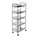 Angle. Honey-Can-Do - 5-Tier Rolling Storage Cart on Wheels - Black.
