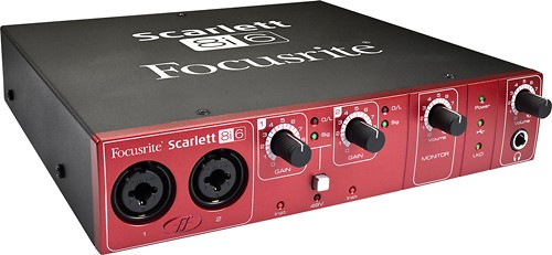Best Buy: Focusrite Scarlett 8i6 USB Audio with Software Bundle Black/Red SCARLETT 8I6