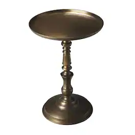 Butler Specialty - Orleans Round Metal 16"W Side Table - Bronze