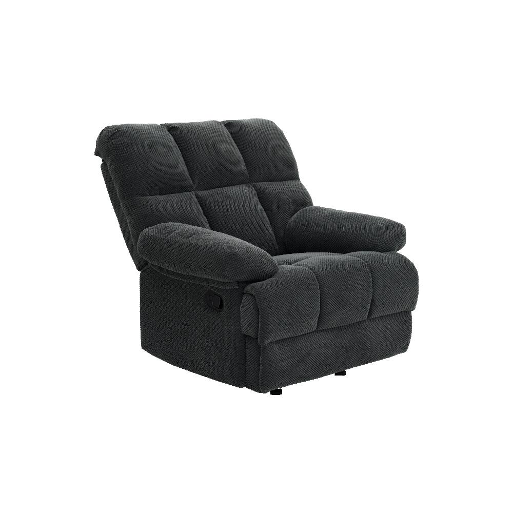 Alt View 9. Ropilly - Ropilly Dark Gray Manual Rocker Recliner Contemporary Chair - Dark Gray.