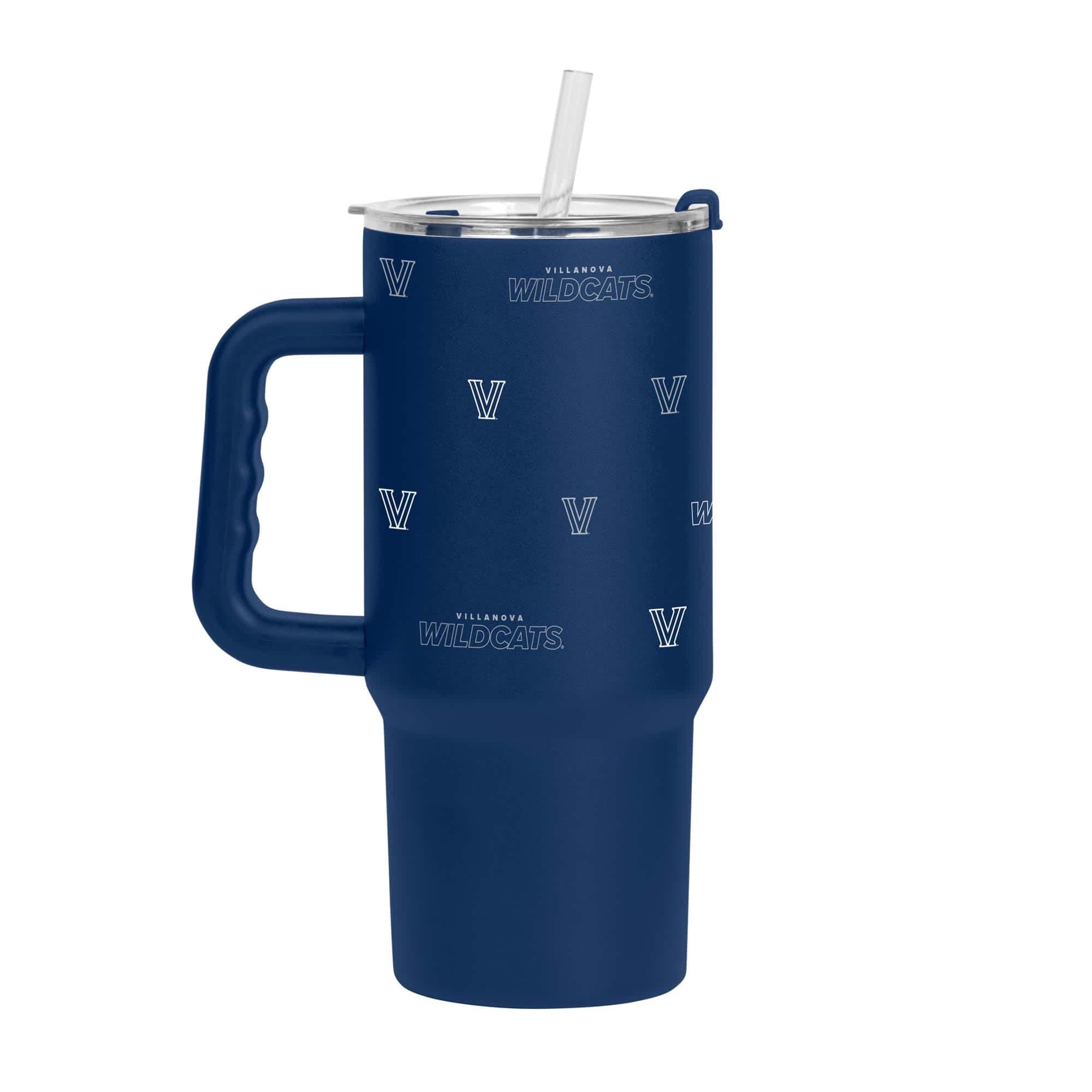 Logo Brands - Villanova Wildcats 24oz. Step and Repeat Powder Coat Tumbler - Navy