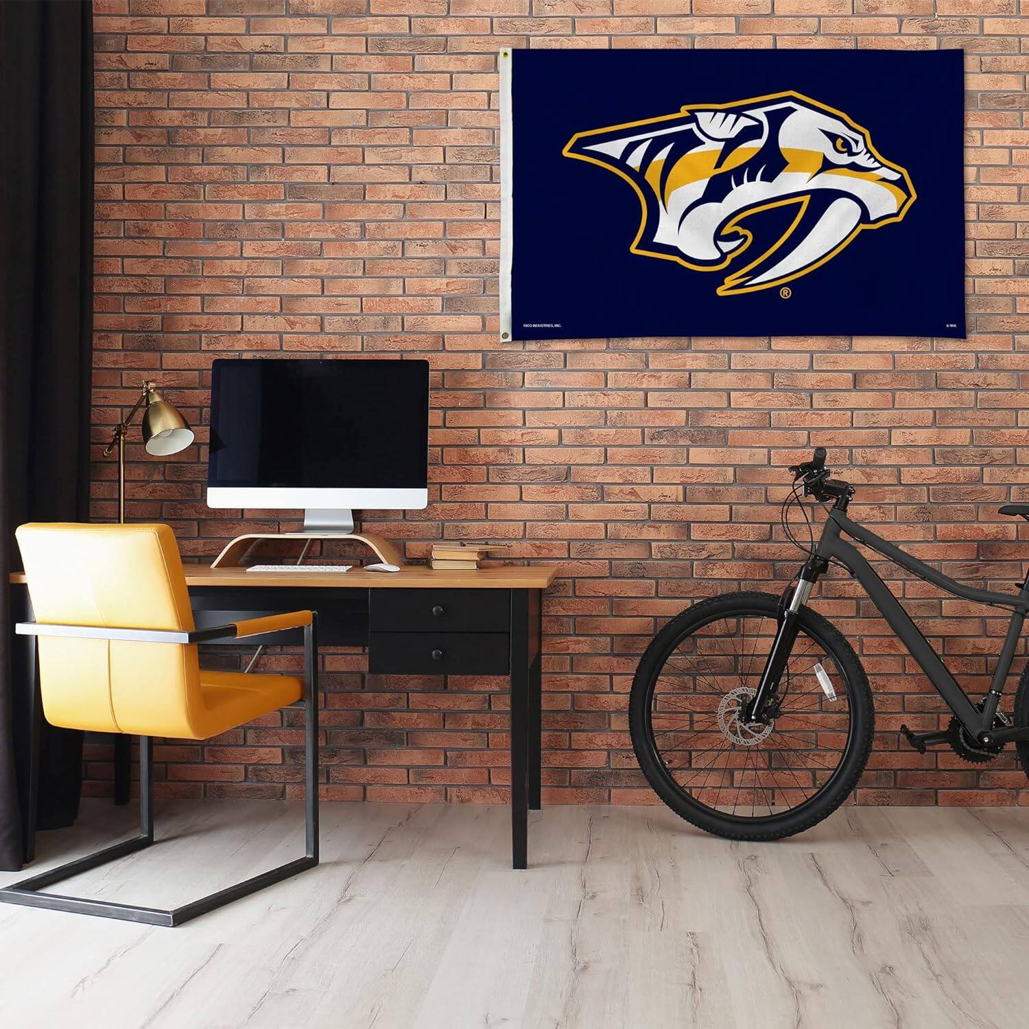 Alt View 1. Rico Industries - Nashville Predators NHL 3X5 Indoor Outdoor Banner Flag - Multi.