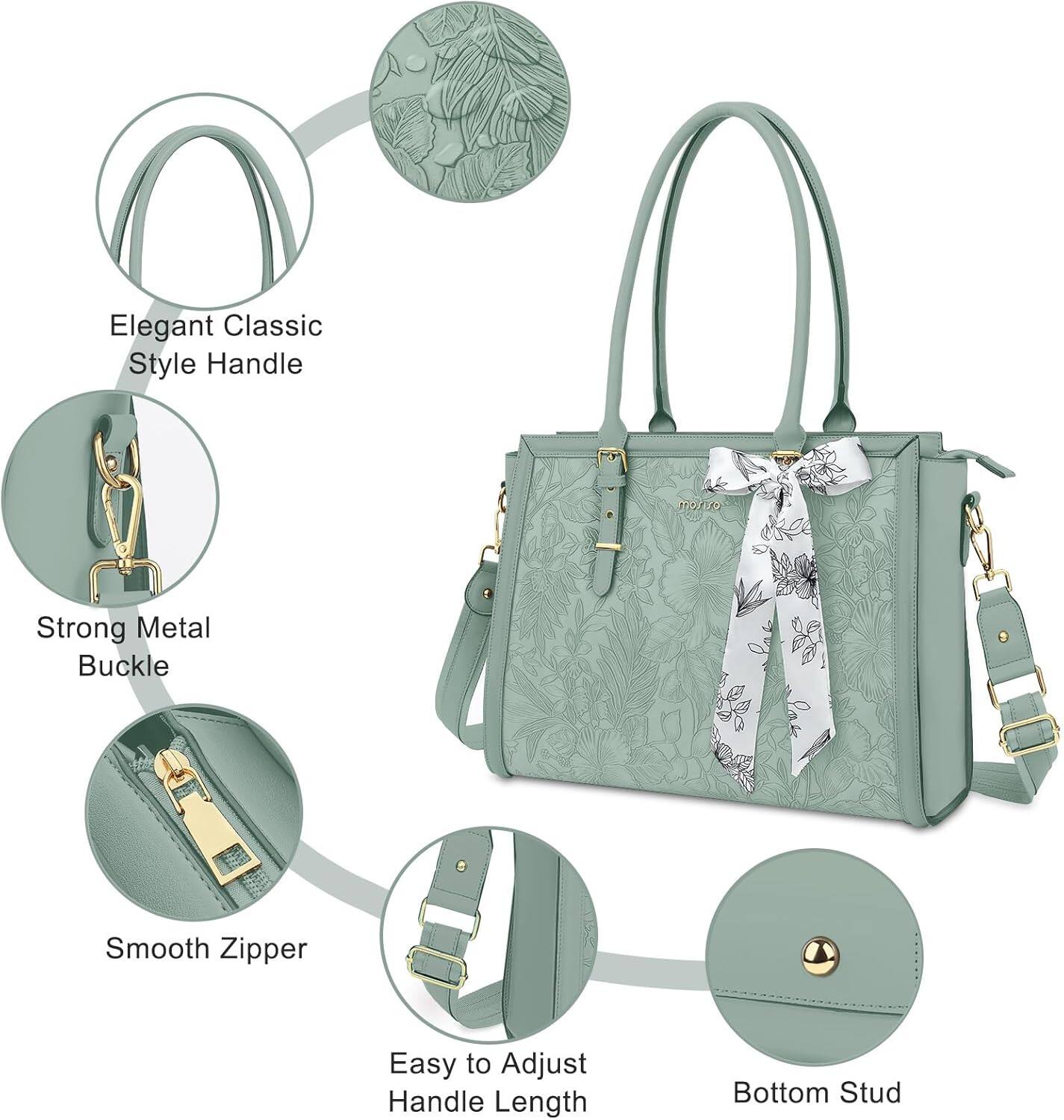 Elegant Classic Style Handle  
Strong Metal Buckle  
Smooth Zipper  
Easy to Adjust Handle Length  
Bottom Stud