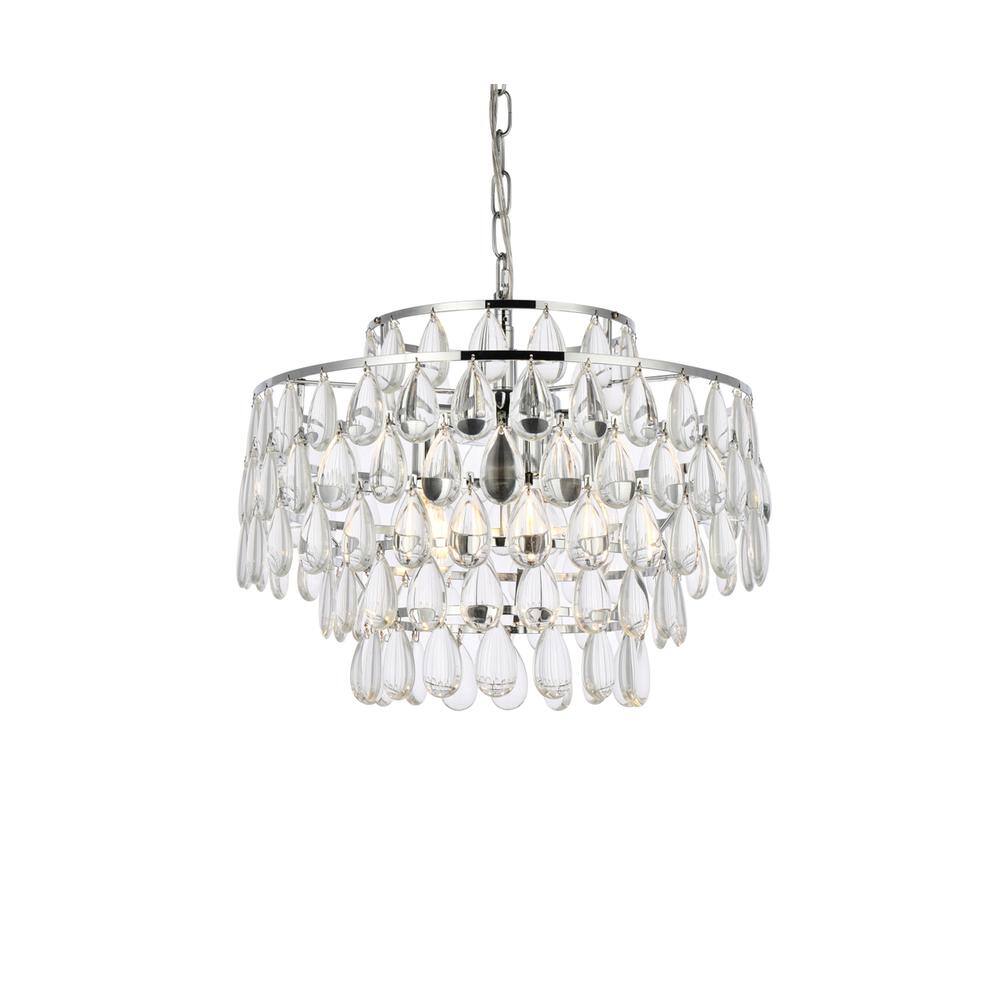 Alt View 4. Elegant Lighting - Mila 18 inch pendant in chrome - Chrome.