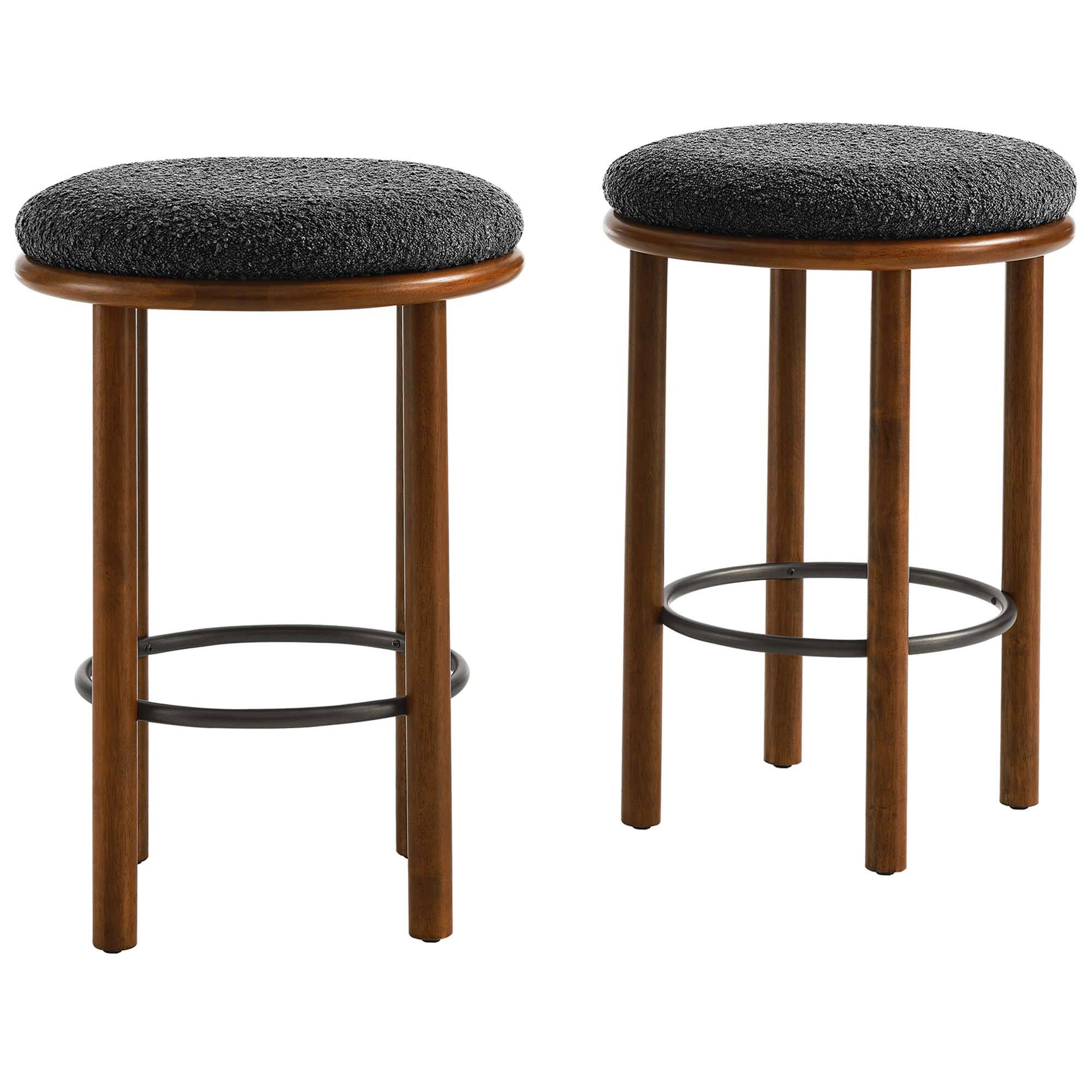 Front. Modway - Fable Boucle Fabric Counter Stools Set of 2 by Modway - 0.