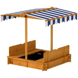 Outsunny - Kids Sandbox with Cover