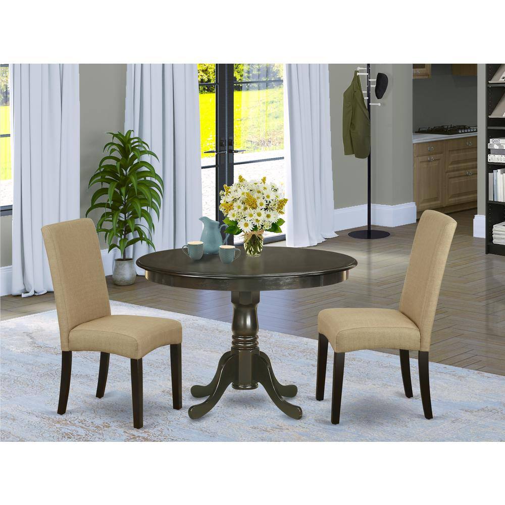Left. East West Furniture - Dining Room Set Cappuccino - Brown.