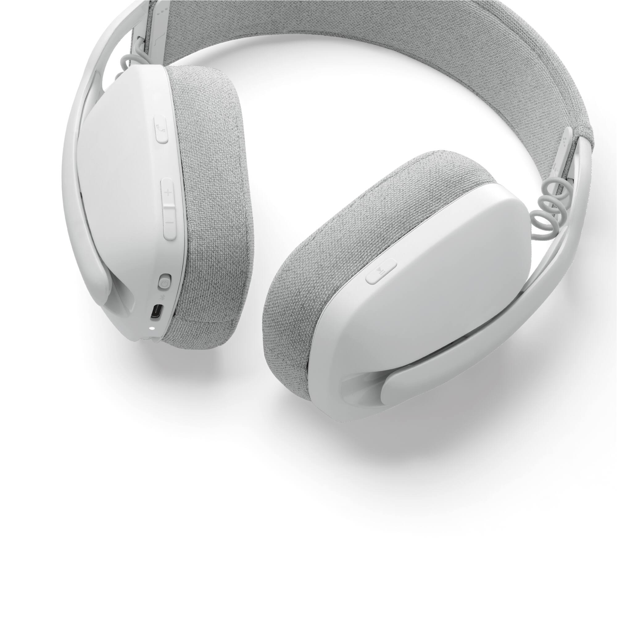 Alt View 14. Logitech - Zone Vibe 100 Bluetooth Over Ear Headphones with Noise-Cancelling Microphone - Off-White.