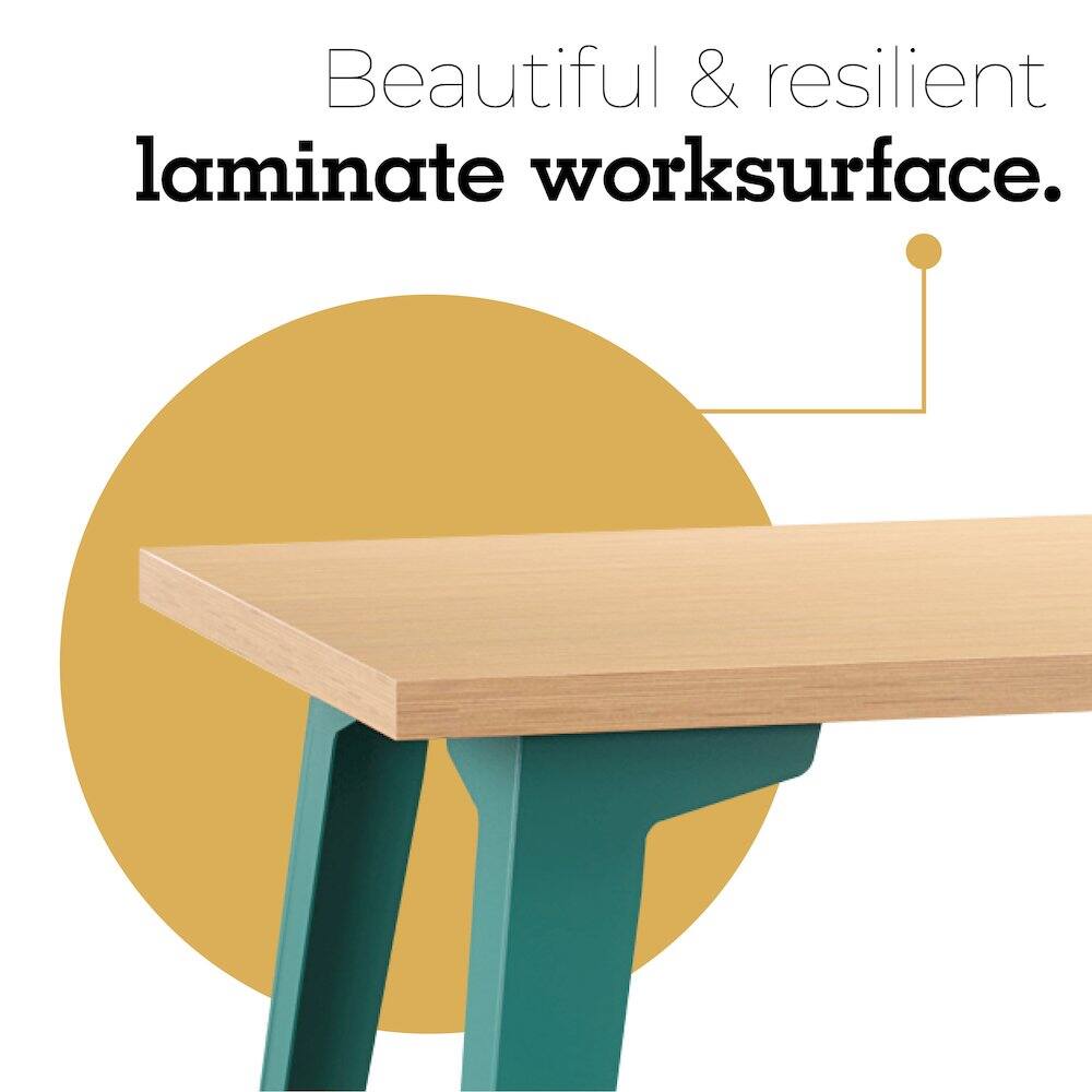 Beautiful & resilient laminate worksurface.