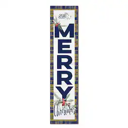 Jardine - St. Edwards Hilltoppers 12'' x 48'' Outdoor Merry Christmas Leaner - White
