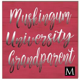 Jardine - Muskingum Muskies 10'' x 10'' Grandparent Plaque - Red