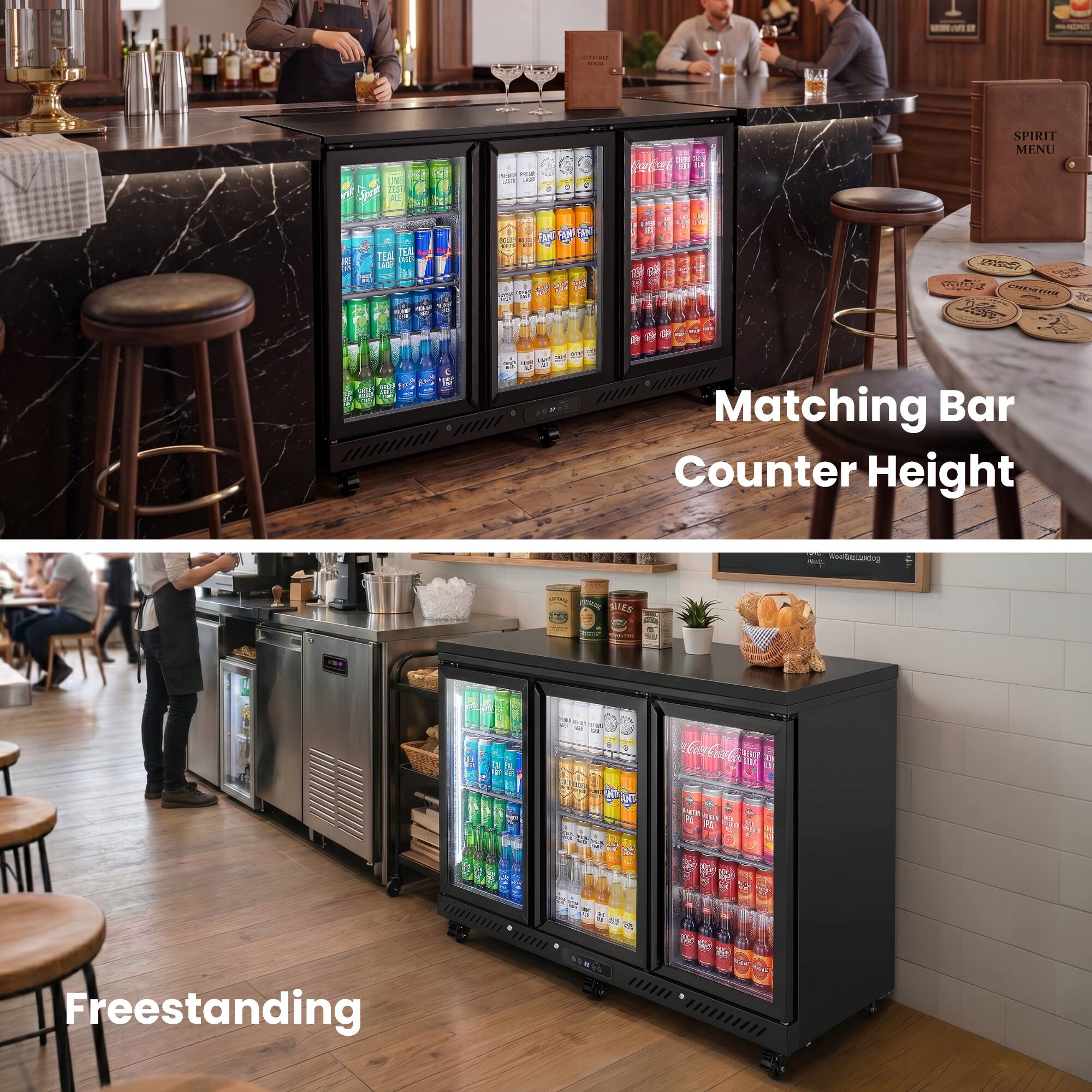 Matching Bar Counter Height  
Freestanding