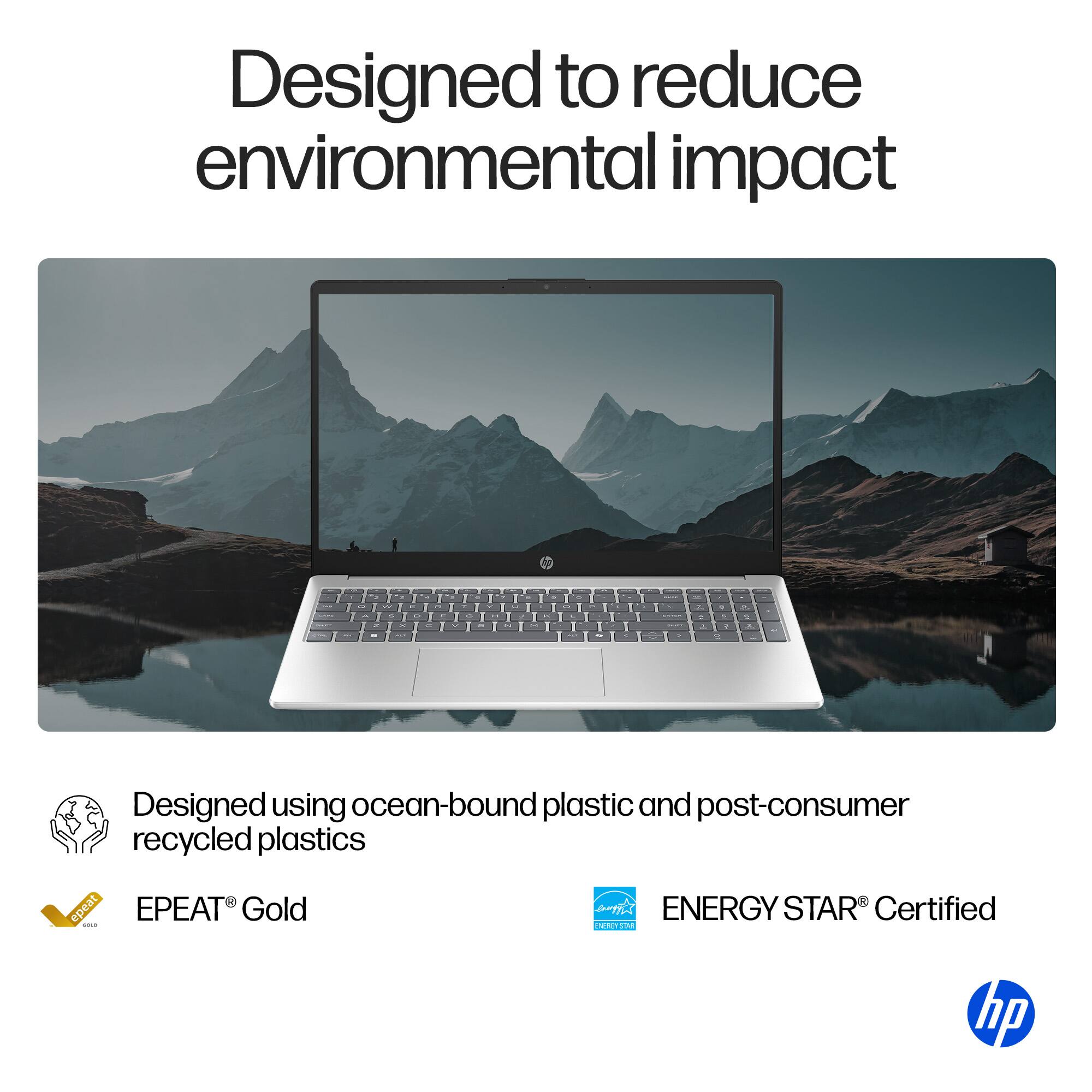 Designed to reduce environmental impact

Designed using ocean-bound plastic and post-consumer recycled plastics

EPEAT Gold

ENERGY STAR Certified

hp