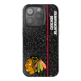 Keyscaper - NHL - Chicago Blackhawks Sidebar Bling iPhone Case - 14 - Black