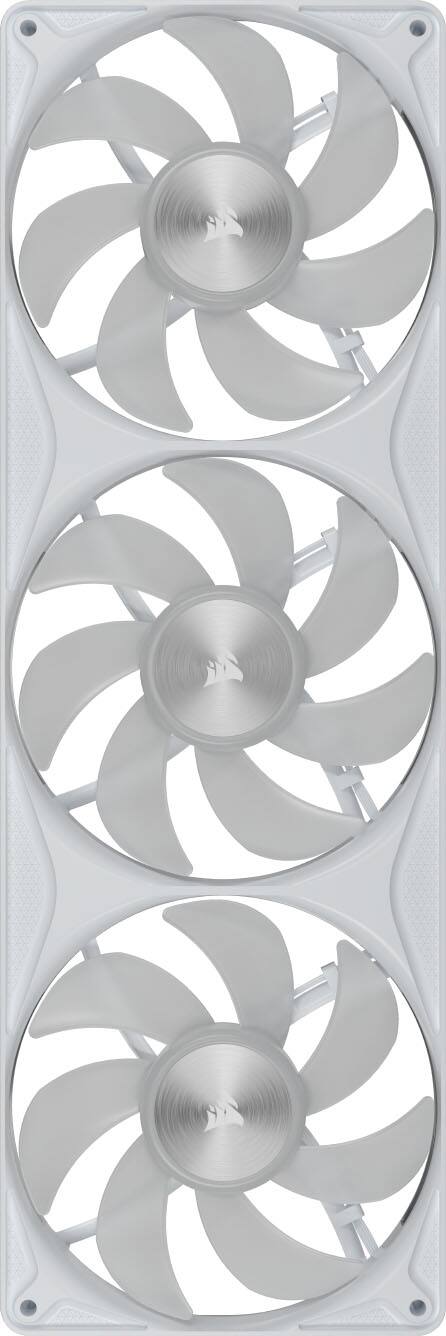 Alt View 3. CORSAIR - CORSAIR RS360 II ARGB Unified Frame PWM Fans - White.