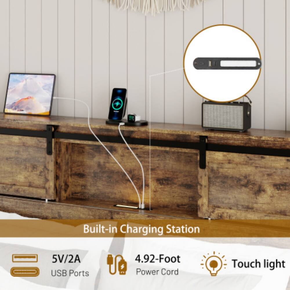Built-in Charging Station  
5V/2A USB Ports  
4.92-Foot Power Cord  
Touch light