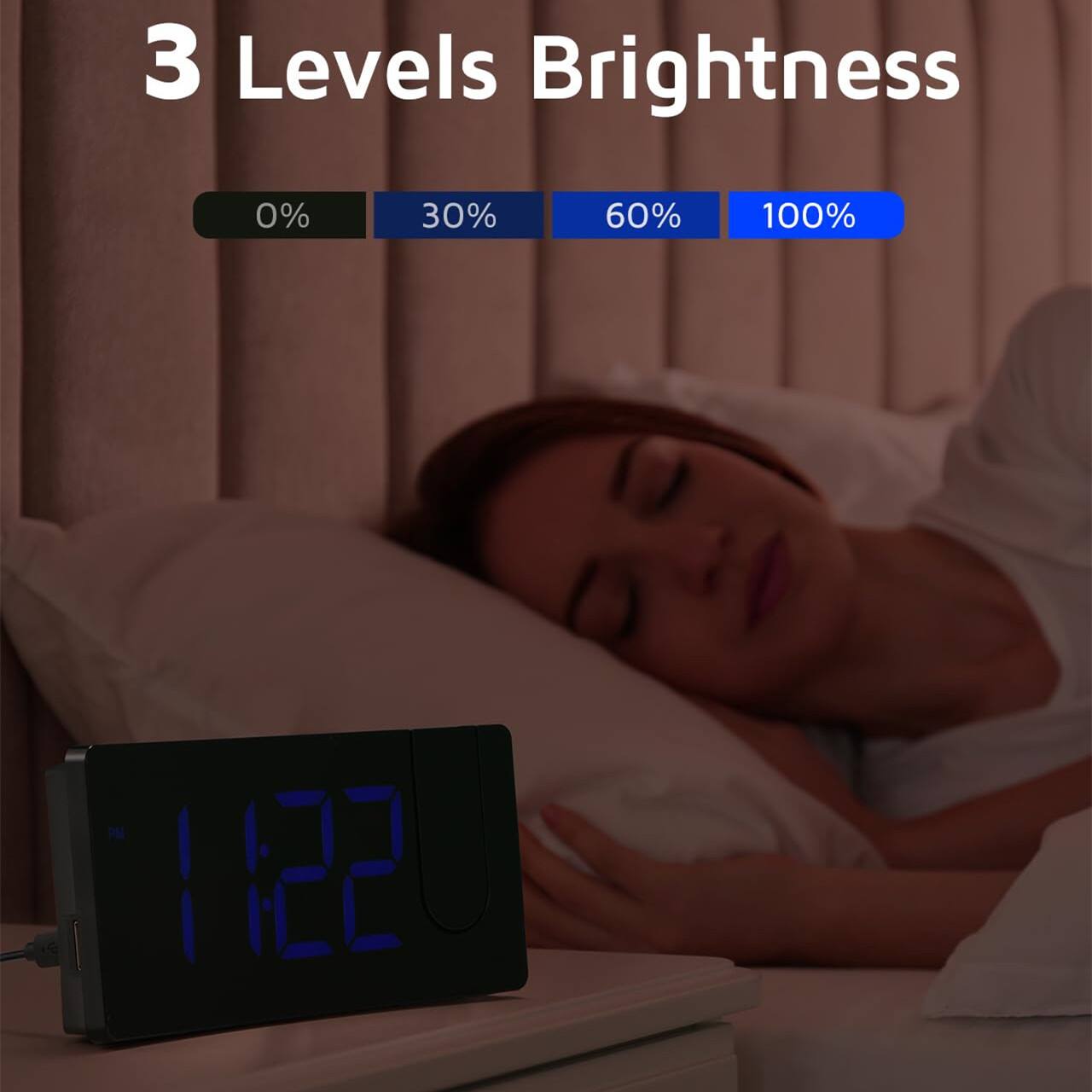 3 Levels Brightness  
0% 30% 60% 100%  

1:22