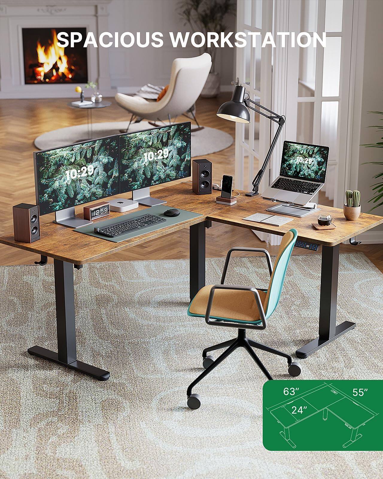 SPACIOUS WORKSTATION

10:29 10:29 10:29

230 1259

M-m

101 U

63" 55" 24"