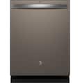 GE - 24" Top Control Built-In Stainless Steel Tub Dishwasher with 3rd Rack, Sanitize Cycle and 47 dBA - Slate