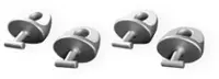 Front. Tonal - T-Locks (Pack of 4) - Black.