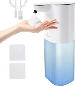 FINEAK - 13.5oz Touchless Foam Soap Dispenser USB-C 4-Level Adjustable Kitchen Bathroom - White