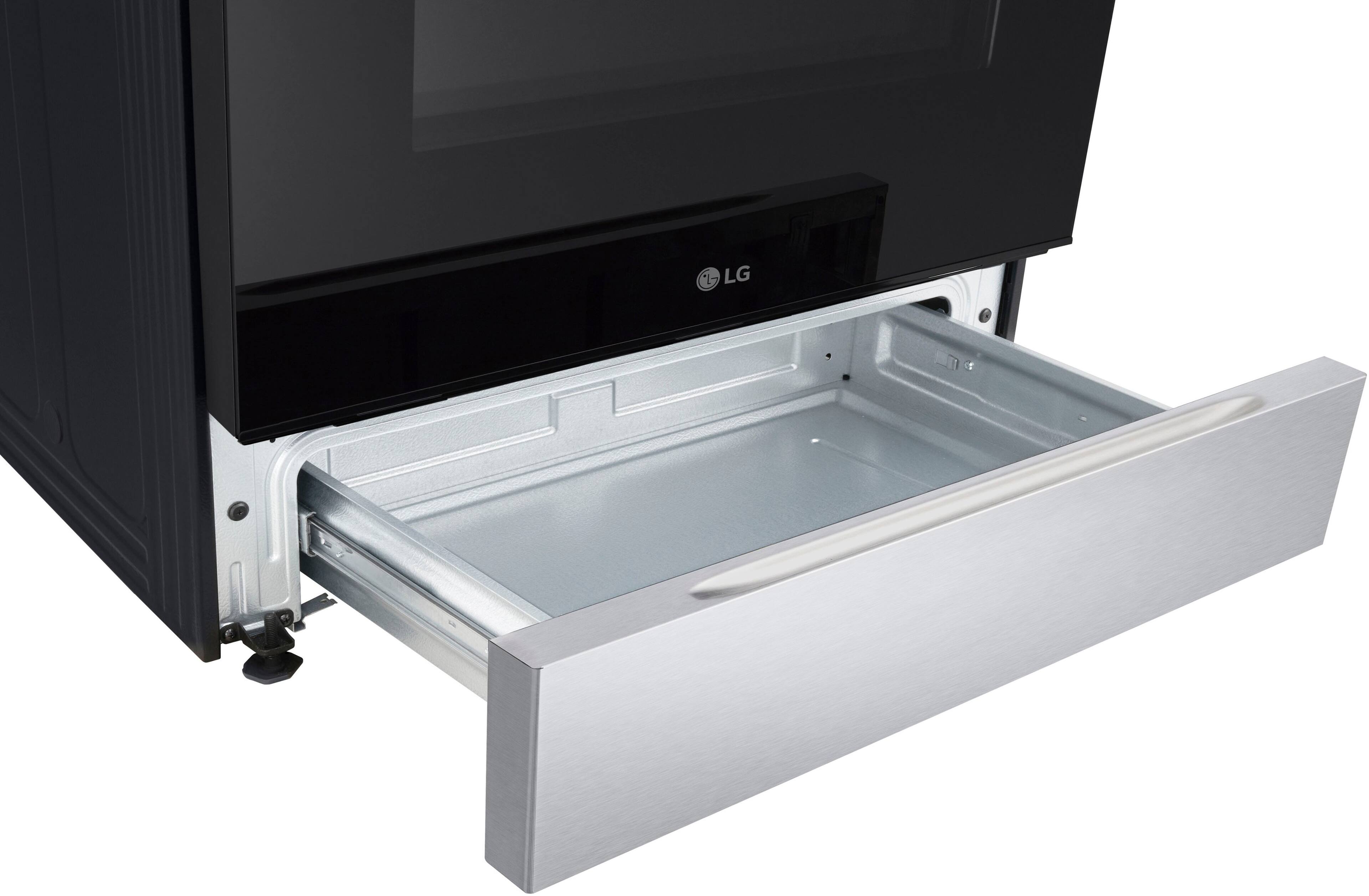 Alt View 23. LG - 5.8 Cu. Ft. Slide-In Gas True Convection Smart Range with EasyClean, Air Fry and UltraHeat 20K Burner - PrintProof Stainless Steel.