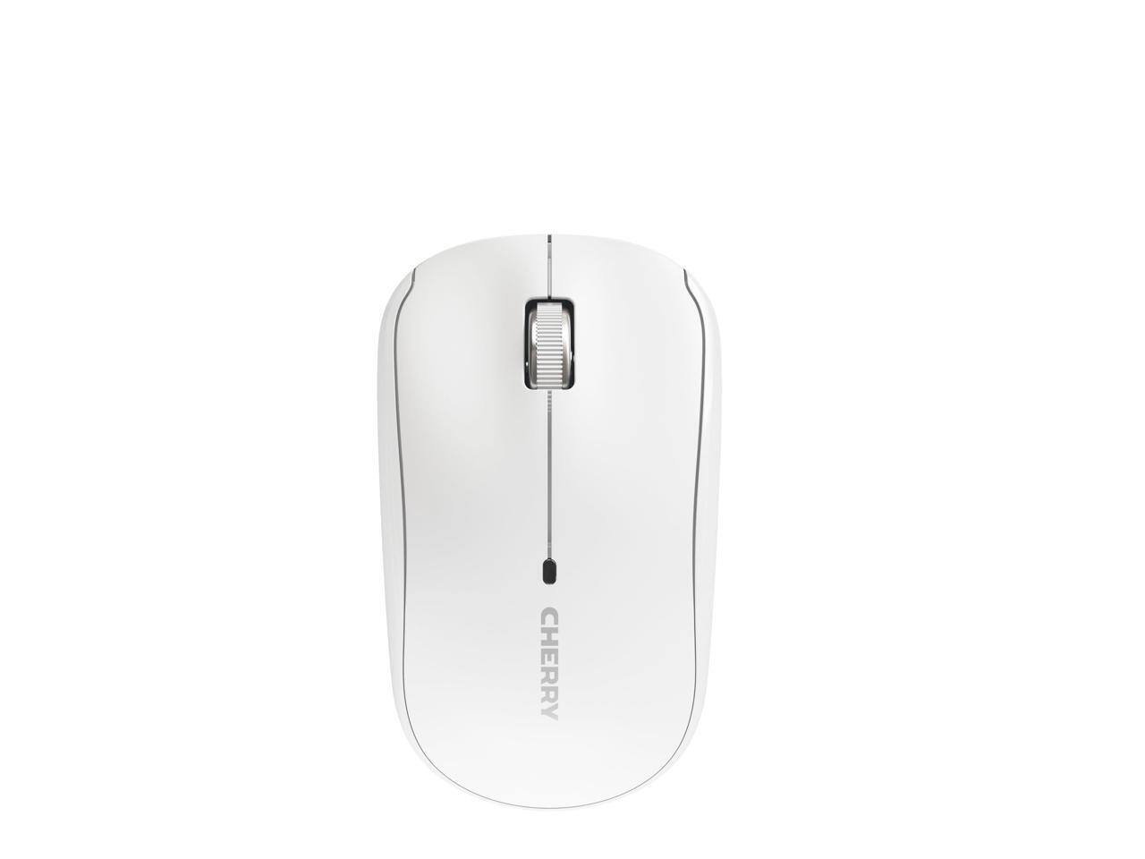 Alt View 5. CHERRY - CHERRY MW 2200 Compact Wireless Laptop Mouse - White, 3 Button, 1,300 dpi, Nano USB, Carrying Pouch - White.