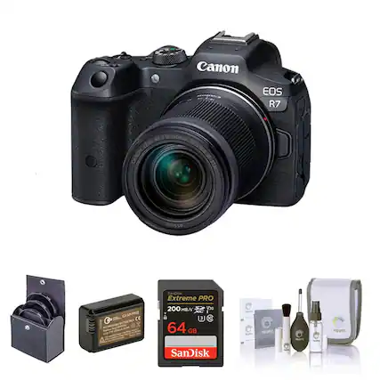 Canon EOS R7 RE-518-150mm LENS F3.5-6.315 CANON 15 STM wws5o SanDisk Extreme PRO F GXNP-PWSD CE T AEOHAAGEABE M Ws Ls m Auaa - 200 MB/s 64 GB Vao I 0 -a P OPTIC NS PROSPTIC SanDisk